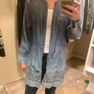 Denim ombré pattered over top